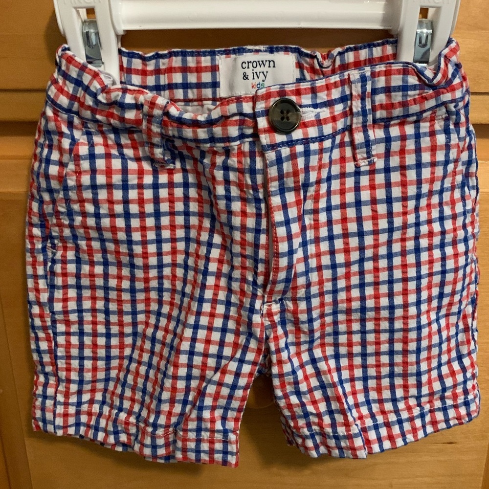 Crown & Ivy Kids, plaid shorts 2T